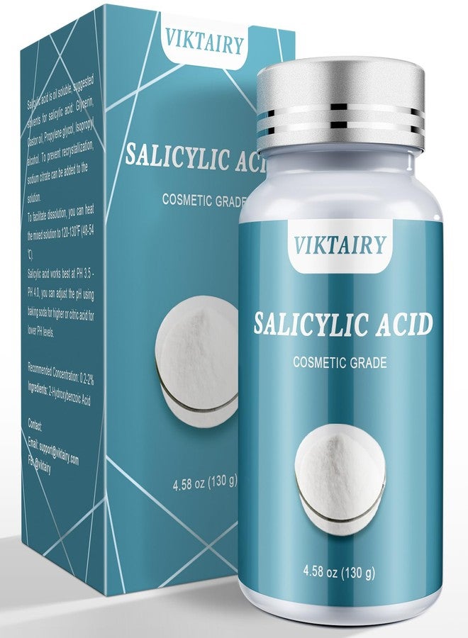 Viktairy Salicylic Acid Powder (4.58 oz/130 g), Ultra Pure Cosmetic Grade Original Ingredients with no Additives, BHA Exfoliant for DIY Cleanser, Toner, Shampoo, Body Wash, Lotion - Image 1